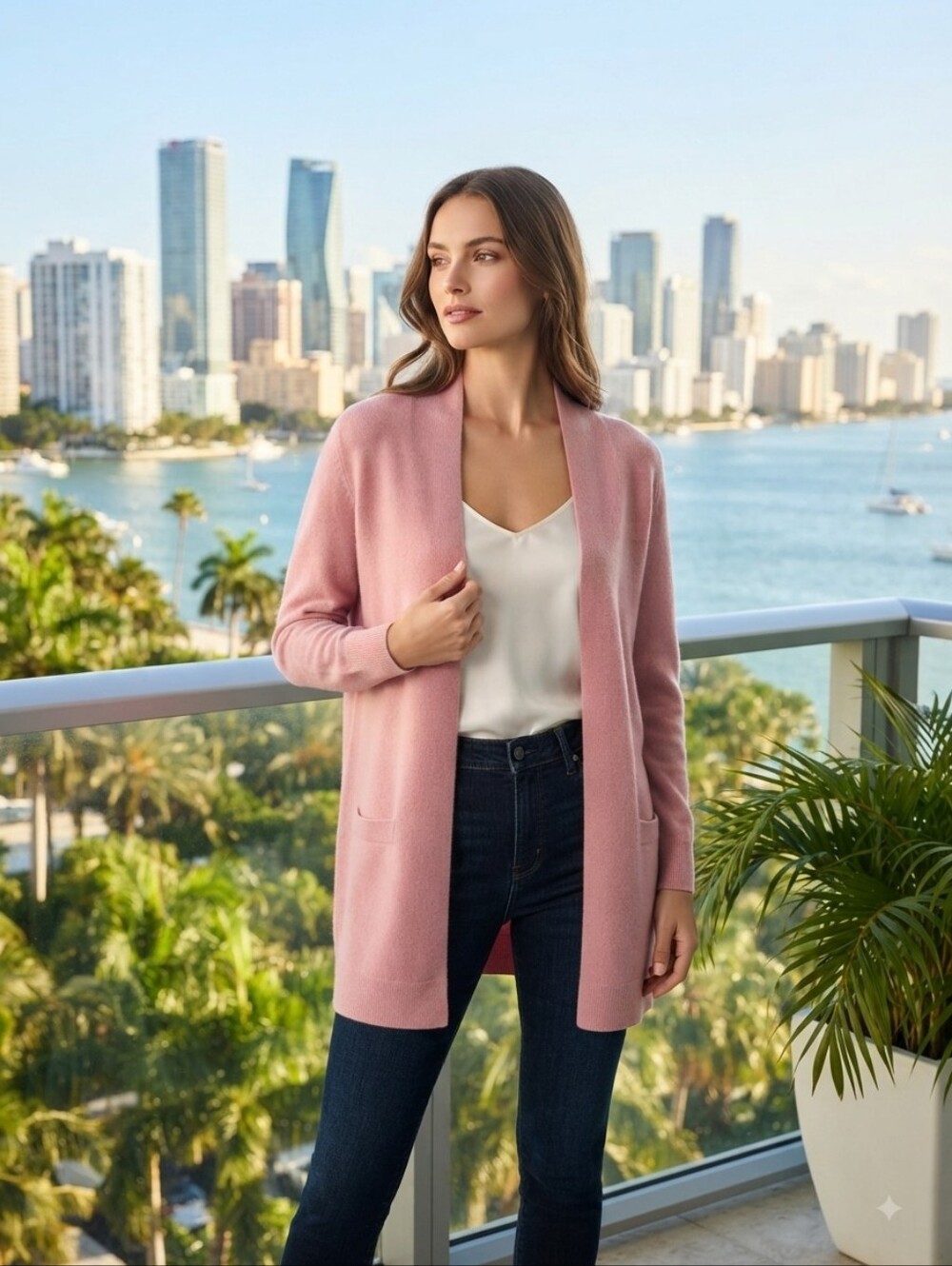 Escada Sport Open-Front Cashmere Blend Cardigan /Size M